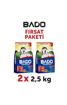 Bado Yetişkin Köpek Maması Kuzu Etli 2,5 Kg 2'li Bado Yetişkin Köpek Maması Kuzu Etli 2,5 Kg 2'li