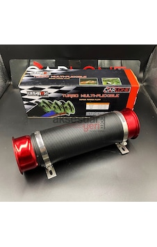 Hava Filtre Uzatma Borusu Akordiyon Esnek Uzayan 75mm Çap - Kırmızı Başlıklı Hava Filtre Uzatma Borusu Akordiyon Esnek Uzayan 75mm Çap - Kırmızı Başlıklı