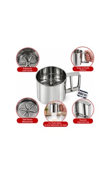 İbico İ22-366 Un Elek Max - 250gr Metal Pratik Çevirmeli - 12'li Paket