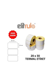 Elitrulo Barkod Etiketi 20x30 Termal - 1000 Adet 1000 Adet Elitrulo Barkod Etiketi 20x30 Termal - 1000 Adet 1000 Adet