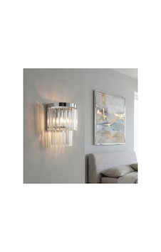 Wonderfull İki Sıralı Aplik Krom Gümüş Gümüş Wonderfull İki Sıralı Aplik Krom Gümüş Gümüş