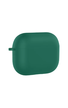 Apple Uyumlu AirPods Pro 3 Zore Standart Silikon Kılıf Koyu Yeşil