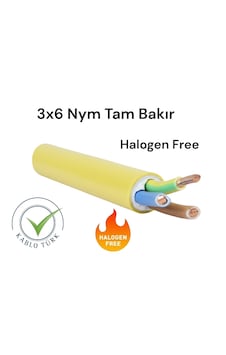Kablo Türk 3x6 Nym Tam Bakır Halogen Free Kablo 1 Metre Kablo Türk 3x6 Nym Tam Bakır Halogen Free Kablo 1 Metre