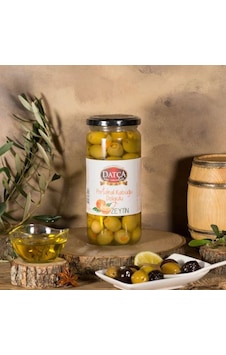 Datça Portakal Kabuğu Dolgulu Yeşil Zeytin 480 G Datça Portakal Kabuğu Dolgulu Yeşil Zeytin 480 G