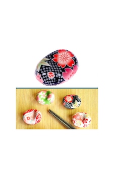 Omeniv 2 Adet Chopstick Standı Japon Porselen Siyah Kırmızı Kırmızı - Siyah