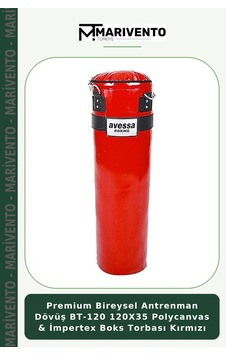 Premium Bireysel Antrenman Dövüş Bt-120 120x35 Polycanvas & İmpertex Boks Torbası Kırmızı Premium Bireysel Antrenman Dövüş Bt-120 120x35 Polycanvas & İmpertex Boks Torbası Kırmızı