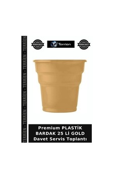 Premium Plastik Bardak 25 Li Gold Davet Servis Toplantı Premium Plastik Bardak 25 Li Gold Davet Servis Toplantı