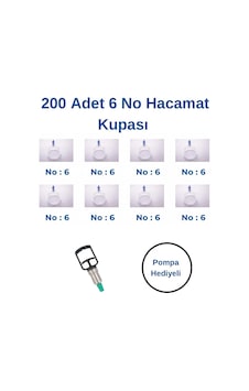 Kupasan Hacamat Kupa Seti No:6 200'lü Kupasan Hacamat Kupa Seti No:6 200'lü
