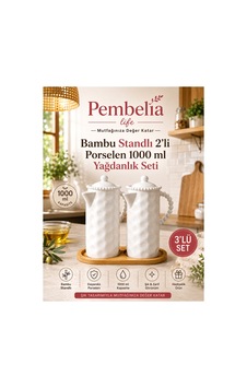 2 Adet 1lt Porselen Yağdanlık Ve Bambu Stand Altlık 3 Lü Yağlık Ayçiçekyağı Zeytinyağı Sürahi Beyaz Beyaz 2 Adet 1lt Porselen Yağdanlık Ve Bambu Stand Altlık 3 Lü Yağlık Ayçiçekyağı Zeytinyağı Sürahi Beyaz Beyaz