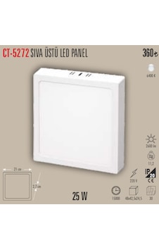 Ct-5272sıva Üstü Led Panel 1adet - 25 W Beyaz Ct-5272sıva Üstü Led Panel 1adet - 25 W Beyaz