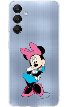 Samsung Galaxy A26 İle Uyumlu Minnie Mouse 4 Baskılı Kamera Korumalı Şeffaf Kılıf Şeffaf
