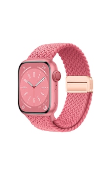 Watch 44mm Mkst Krd-134 Örgü Tasarımlı Hasır Kordon Strap Kayış - Pembe Watch 44mm Mkst Krd-134 Örgü Tasarımlı Hasır Kordon Strap Kayış - Pembe