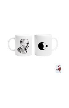 Atatürk 100. Yıl Ay Yıldız Baskı Kupa Bardak Atatürk 100. Yıl Ay Yıldız Baskı Kupa Bardak