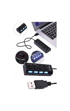 4 Girişli Hızlı Usb 3.0 Çoğaltıcı Hub Okuma Yazma Destekli Usb Giriş Çoğaltıcı Aparat Tuşlu