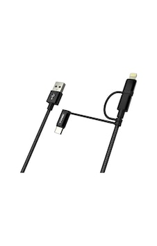 Dexim DWA0003 1.5 M 3 İn 1 Örgülü Usb Kablo Type-C + Micro USB + Lightning Kablo Dexim DWA0003 1.5 M 3 İn 1 Örgülü Usb Kablo Type-C + Micro USB + Lightning Kablo