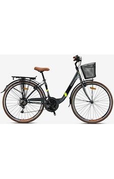 Kron Tetra 3.0 - 28" City Bike - 15' - 21 Vites - V.b. - Mat Füme-siyah/neon Sarı Sarı - Siyah Kron Tetra 3.0 - 28" City Bike - 15' - 21 Vites - V.b. - Mat Füme-siyah/neon Sarı Sarı - Siyah