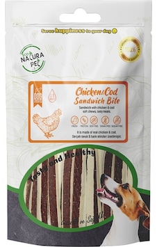 Eco Natura Pet Tavuk ve Morina Balıklı Sandviç Köpek Çiğneme Ödülü