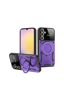 Samsung Galaxy A15 4g Kılıf Joy Lens Standlı Kapak - Mor Samsung Galaxy A15 4g Kılıf Joy Lens Standlı Kapak - Mor