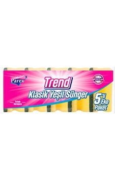 Parex Trend Eko Oluklu Klasik Yeşil Bulaşık Süngeri 5 Adet Parex Trend Eko Oluklu Klasik Yeşil Bulaşık Süngeri 5 Adet
