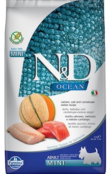 N&D Ocean Somon ve Morina Balıklı Kavunlu Mini Yetişkin Köpek Maması 2500 G N&D Ocean Somon ve Morina Balıklı Kavunlu Mini Yetişkin Köpek Maması 2500 G