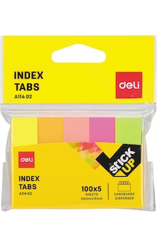 Deli Sticky Notes İndex Tabs 5 Renk 100 Lü A11402 Deli Sticky Notes İndex Tabs 5 Renk 100 Lü A11402