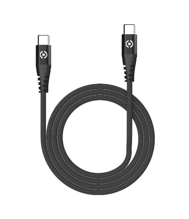 Celly Usb-c To Usb-c 60w Naylon Siyah Kablo -