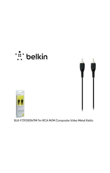 Belkin Blk-F3Y085Bf1M 1M Rca M-M Composite Video Metal Kablo Belkin Blk-F3Y085Bf1M 1M Rca M-M Composite Video Metal Kablo