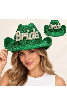 Lb Yeşil Bride Gelin Şapkası Parıltılı Bekarlığa Veda Şapkası Çok Renkli Lb Yeşil Bride Gelin Şapkası Parıltılı Bekarlığa Veda Şapkası Çok Renkli
