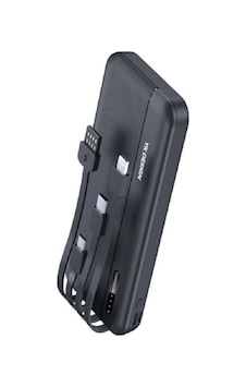 Buffer 10000 Mah Micro Type-c Usb Lightning 4 Kablolu Hızlı Kablosuz Şarj Powerbank Siyah Buffer 10000 Mah Micro Type-c Usb Lightning 4 Kablolu Hızlı Kablosuz Şarj Powerbank Siyah