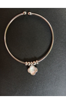 Kelebek Detaylı Çelik Bilezik Rose Pembe