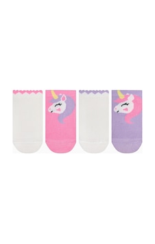Penti Kız Çocuk Sweet Unicorn Çok Renkli 4lü Patik Çorap Penti Kız Çocuk Sweet Unicorn Çok Renkli 4lü Patik Çorap