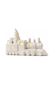 Seramik Tren Tasarımlı Yılbaşı Mumluk / Tealight Holder - Beyaz