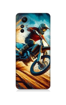 Xiaomi Redmi Note 12s Uyumlu Alevler Arasında Motosiklet Sıçrayışı Desenli Silikon Kılıf Çok Renkli Xiaomi Redmi Note 12s Uyumlu Alevler Arasında Motosiklet Sıçrayışı Desenli Silikon Kılıf Çok Renkli