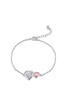 Monemel Kristal Taşlı Bileklik Altın Kaplama B0203 Gümüş - Rodyum Monemel Kristal Taşlı Bileklik Altın Kaplama B0203 Gümüş - Rodyum