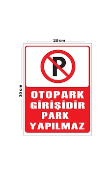 Metal Otopark Girişidir Park Yapılmaz 20cm X 30cm A4 Büyüklüğünde Uyarı Levhası Yönlendirme Tabelası Metal Otopark Girişidir Park Yapılmaz 20cm X 30cm A4 Büyüklüğünde Uyarı Levhası Yönlendirme Tabelası