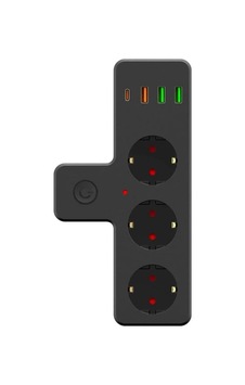 Yumurcak Shop Termal Akım Korumalı 3 Adet Soket,3 Adet Usb Ve 1 Adet Type-c Girişli 20w Priz Model 3397 Çok Renkli Yumurcak Shop Termal Akım Korumalı 3 Adet Soket,3 Adet Usb Ve 1 Adet Type-c Girişli 20w Priz Model 3397 Çok Renkli