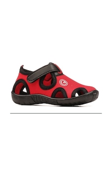 Günlük Unisex Çocuk Aqua Sandalet Esnek Kaymaz Taban Cırtlı Yazlık Deniz Kreş Ayakkabı 141 Kırmızı
