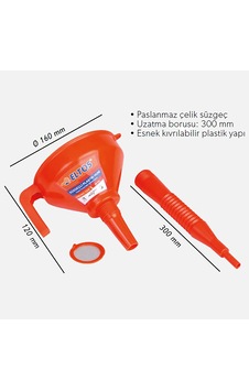 Süzgeçli Plastik Huni Esh 160 5'li Avantaj Paketi Mıchu