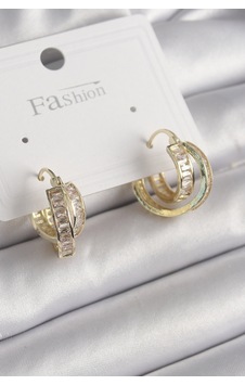 Pirinç Gold Renk Zirkon Taşlı Halka Model Kadın Küpe Çelik 69192643 Pirinç Gold Renk Zirkon Taşlı Halka Model Kadın Küpe Çelik 69192643