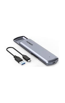 Fideco M.2 NVME USB C SSD Harici Kutu USB 3.1 Gen 2  10 Gbps Gri