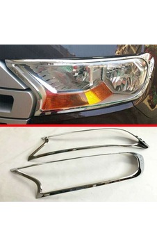 Ford Ranger 2016 2018 Ön Far Kaplama Abs Krom