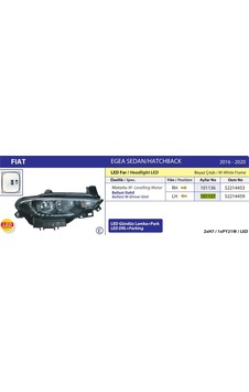Fiat Far Sol - Motorlu Beyaz Çitalı Ledli - Ayfr 101137