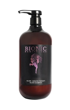 Bionic Beyaz Sarı Saçlar için Silver Keratin Mor Şampuan 1 L