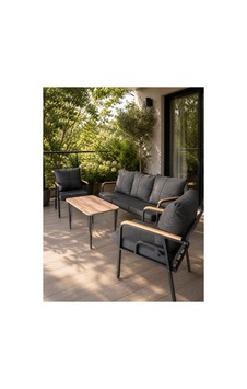 Bahçe Balkon Mobilyası 3+1+1+sehpa Gri Gri Bahçe Balkon Mobilyası 3+1+1+sehpa Gri Gri