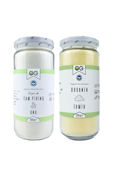 OG natural Organik Tam Pirinç Unu ve Organik İrmik 330 Gr Seti OG natural Organik Tam Pirinç Unu ve Organik İrmik 330 Gr Seti