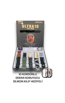 Smart Watch 8 Ultra 49 Mm 10 In 1 Akıllı Saat 10 Kordonlu Takvim Spor Whatsapp Menülü Koruma Kılıflı Siyah - 583543553 Smart Watch 8 Ultra 49 Mm 10 In 1 Akıllı Saat 10 Kordonlu Takvim Spor Whatsapp Menülü Koruma Kılıflı Siyah - 583543553
