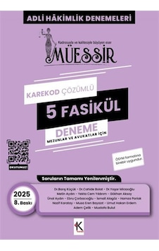 Müessir Adli Hakimlik Denemeleri- 2025 Karekod Cözümlü / Kolektif Müessir Adli Hakimlik Denemeleri- 2025 Karekod Cözümlü / Kolektif