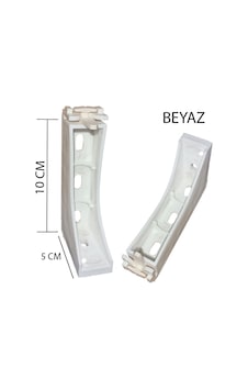 Perdemix Dekoratif Ray Montaj Aparatı Uzun Ayak 10 CM 4 Adet Beyaz