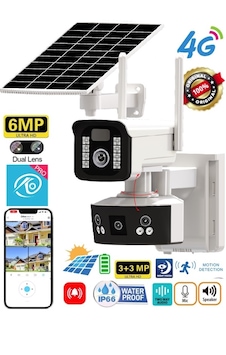 Okam 3920 4g Güneş Enerjili Dual Lens 360 Görüş Güvenlik Kamera Okam 3920 4g Güneş Enerjili Dual Lens 360 Görüş Güvenlik Kamera