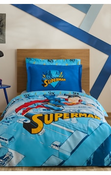 Karaca Home Superman Stronger Tek Kişilik Nevresim Takımı Mavi